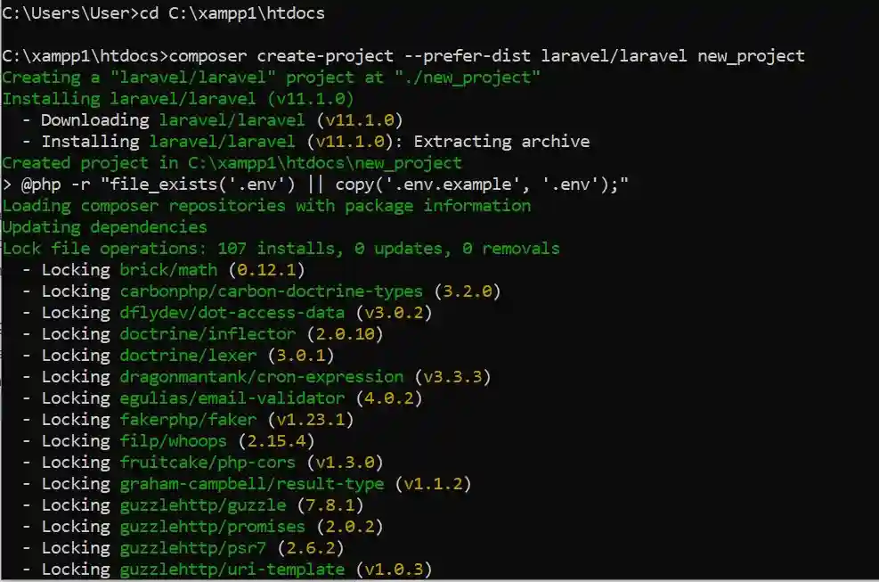 انتقل إلى دليل مشروع laravel